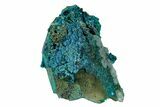 Chrysocolla and Malachite on Quartz Crystal - Tentadora Mine, Peru #169246-1